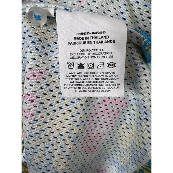 Nike Shirt Mens Dri-Fit Hawaiian Resort Camp Mesh Button Up M Medium Jersey P - Picture 6 of 7